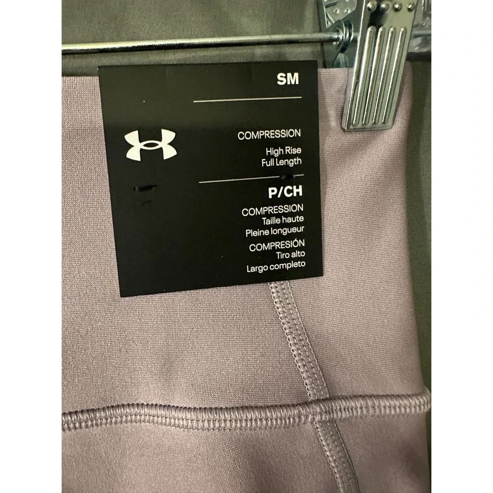 Under Armour Womens HeatGear Armour High Rise Compression Leggings Purple SM NWT